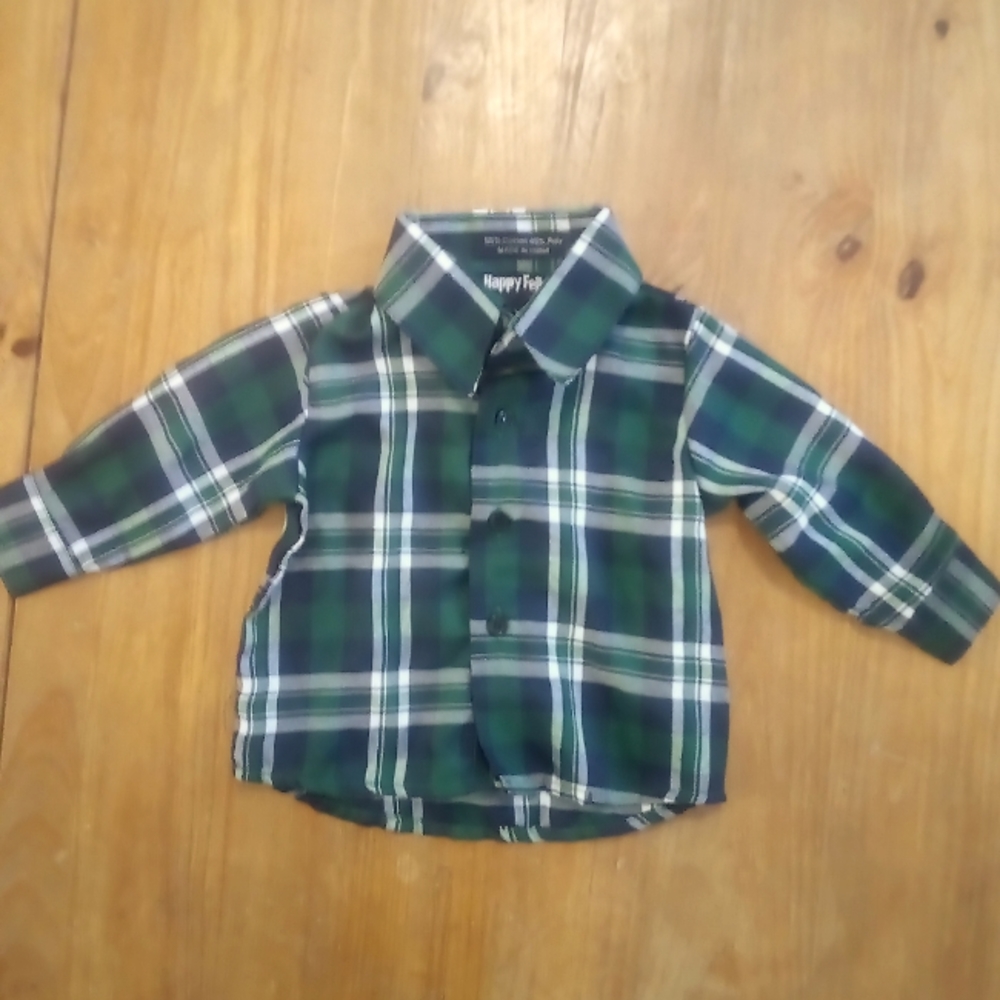 Baby boy plaid dress shirt